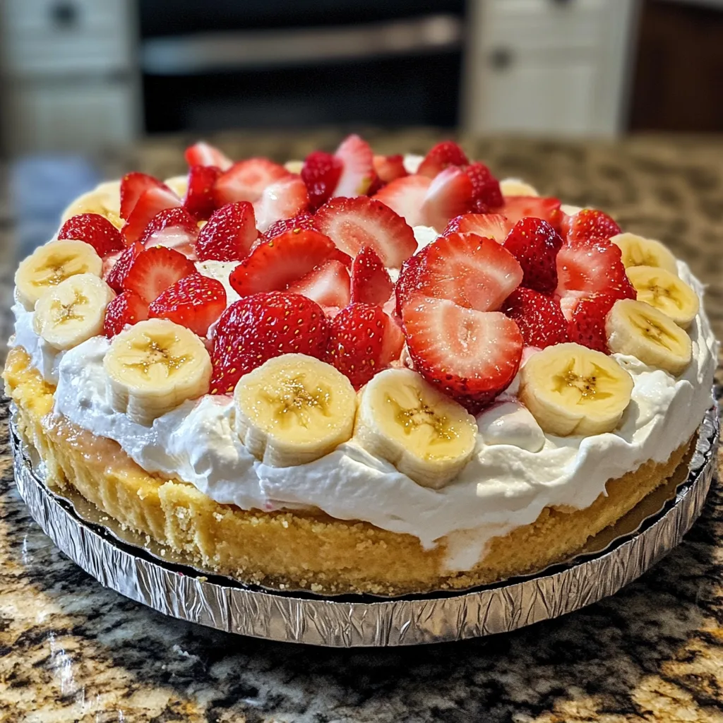 Strawberry Banana Pudding Cheesecake
