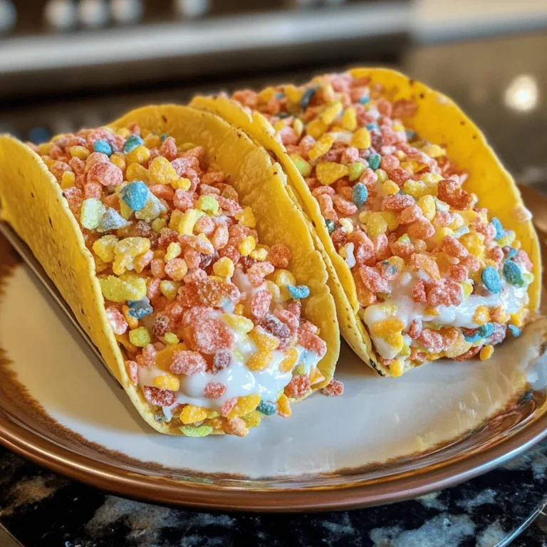 Fruity Pebbles Cheesecake Tacos