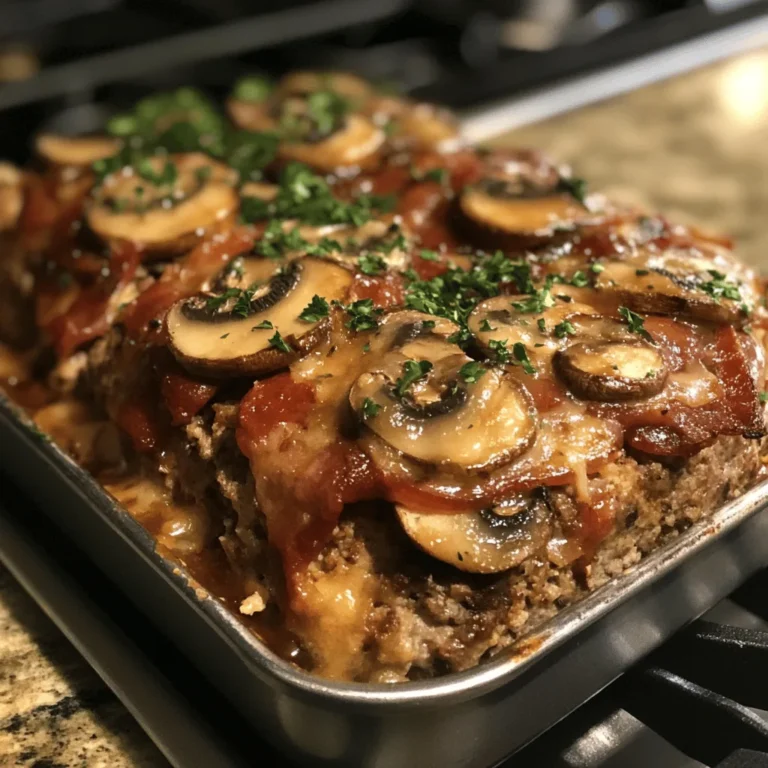 Bacon Mushroom Swiss Meatloaf
