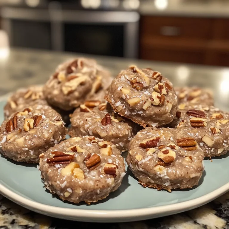 No Bake Pecan Coconut Praline Cookies