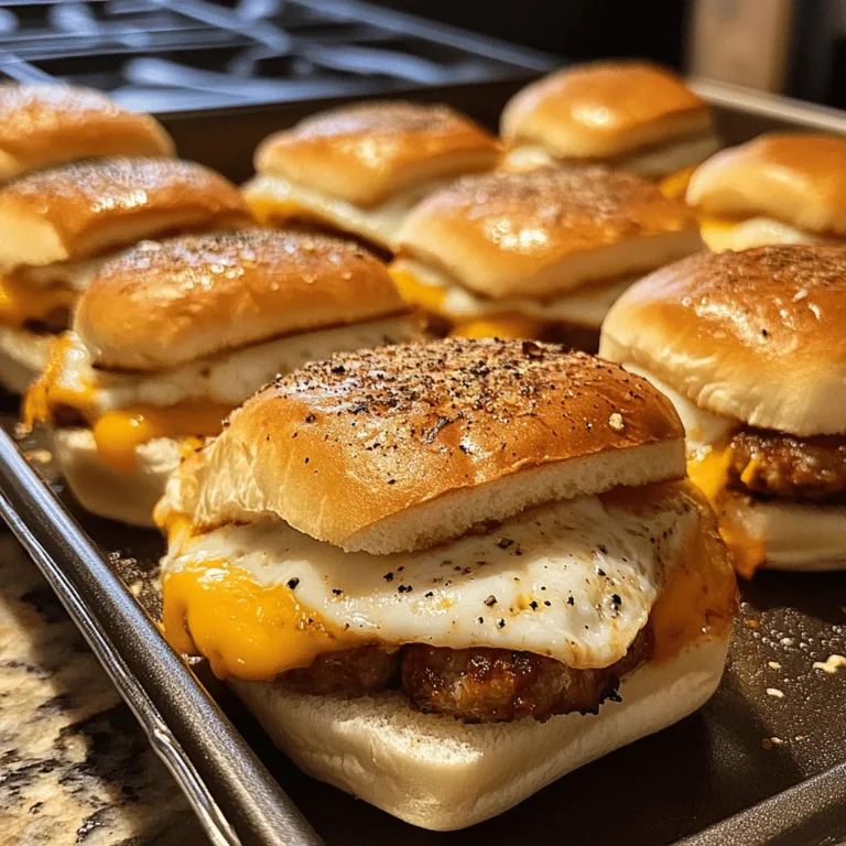 Sausage Egg and Cheese Breakfast Sliders