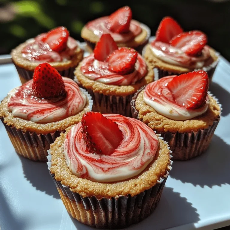 Strawberry Swirl Cheesecake Cookie Cups