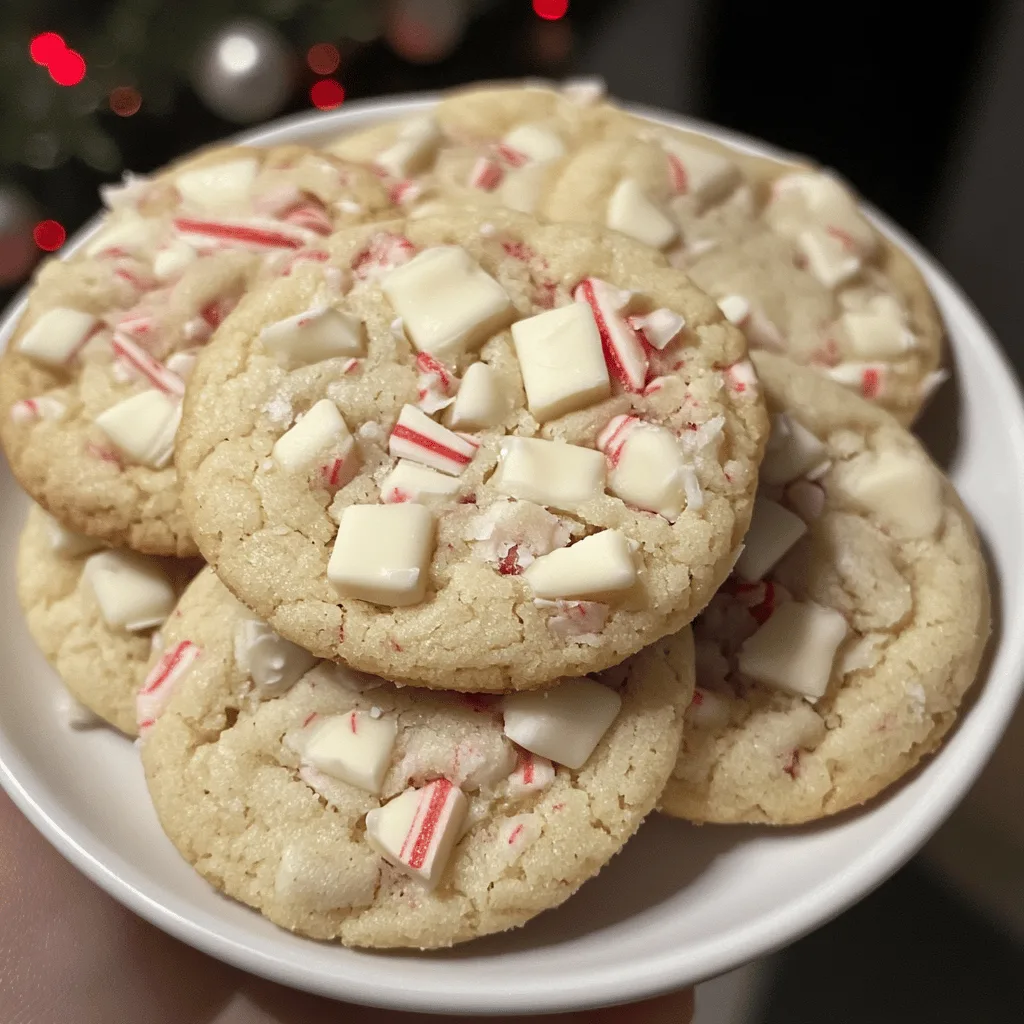 White Chocolate Peppermint Bark Cookies
