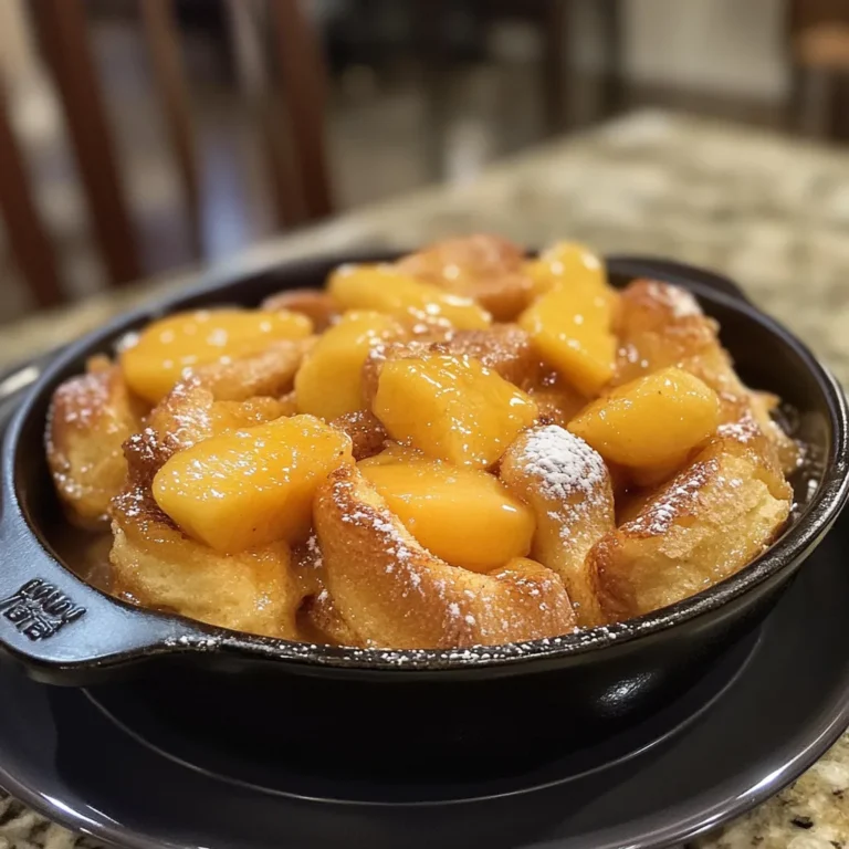 Easy Peach Cobbler French Toast