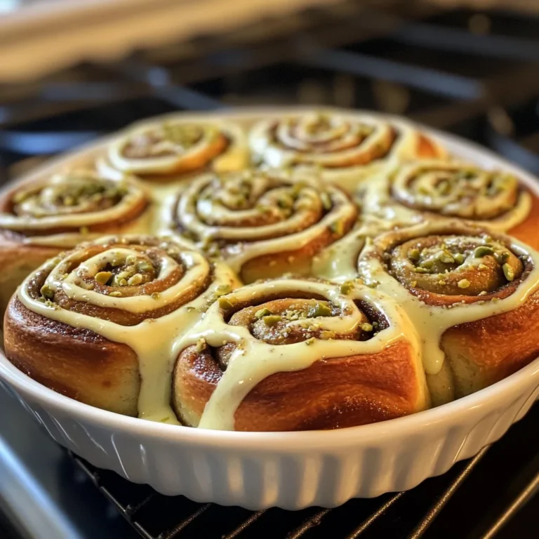 Small Batch Pistachio Cream Cinnamon Rolls