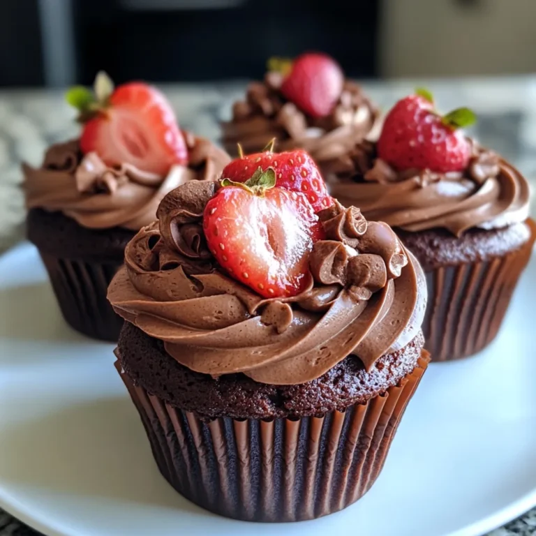 Chocolate Strawberry Cupcakes