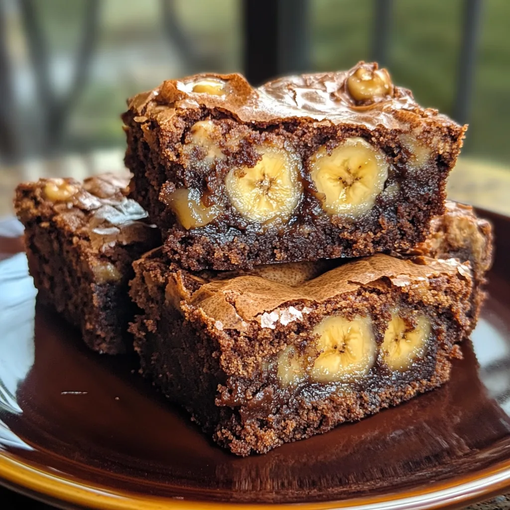 Banana Bread Brownies Homemade