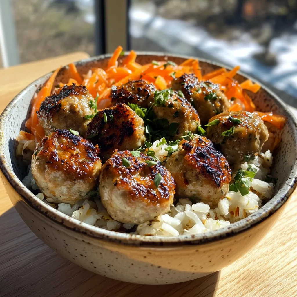 Herby Chicken Meatball Bowl