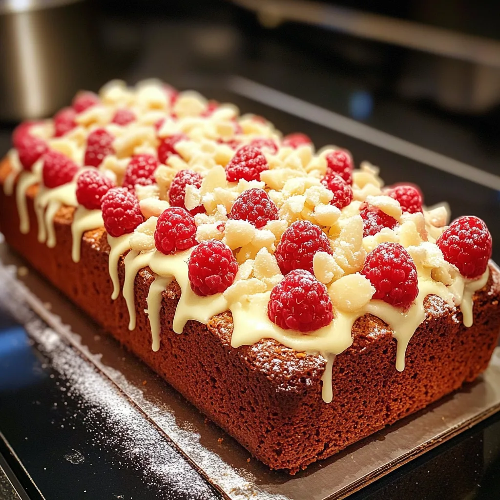 White Chocolate and Raspberry Loaf Cake
