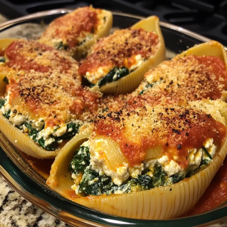 Spinach and Ricotta Stuffed Shells