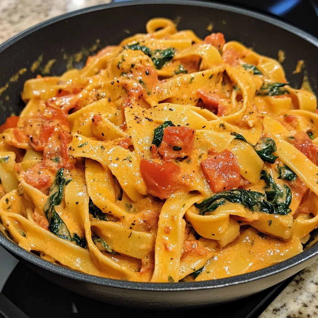 Creamy Tomato and Spinach Pasta