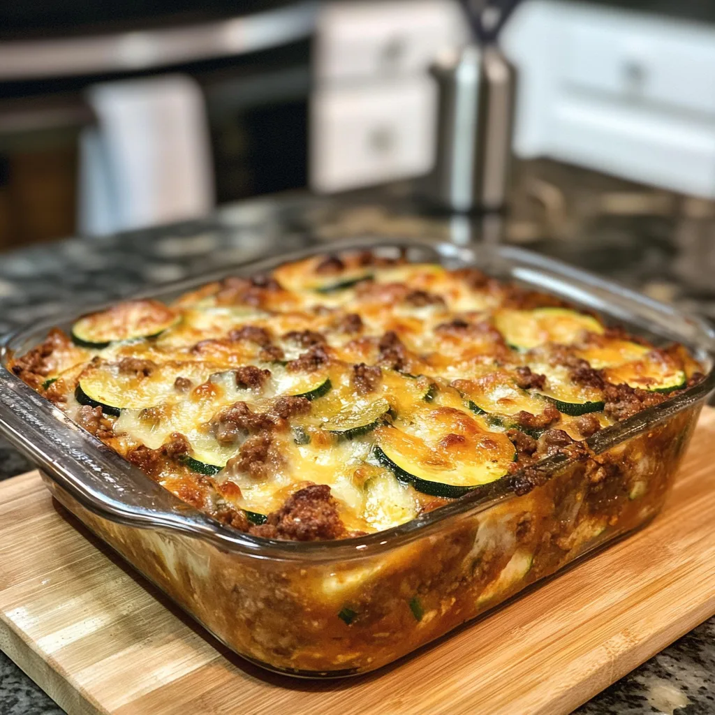Zucchini Ground Beef Casserole