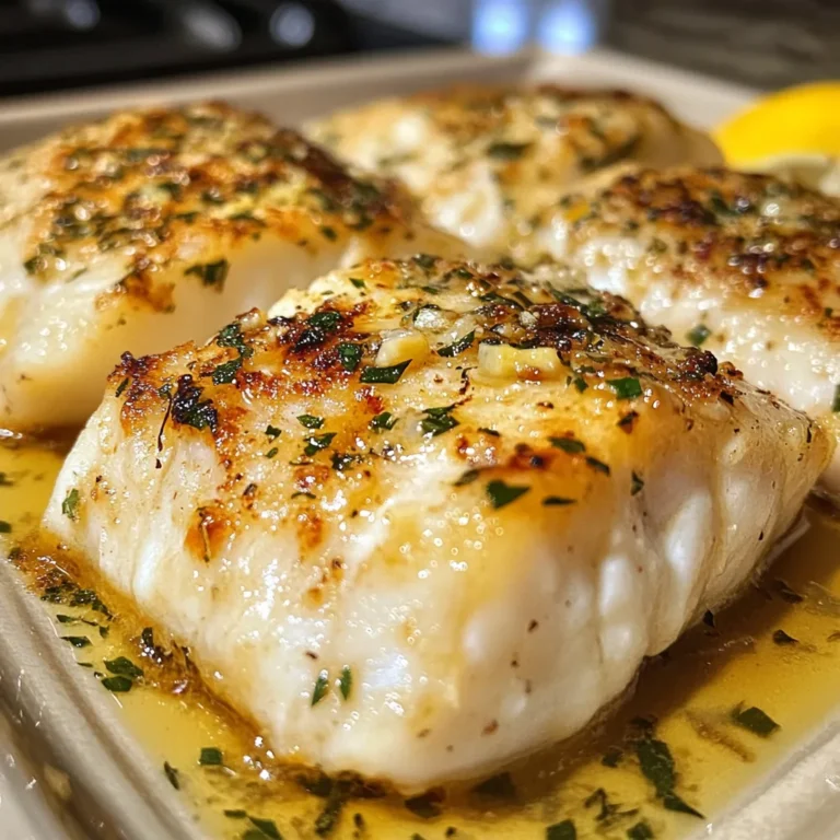 Lemon Garlic Butter Baked Cod