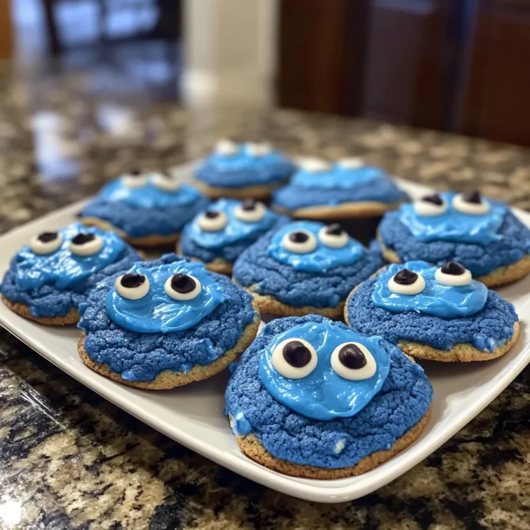 Blue Cookie Monster Cookies