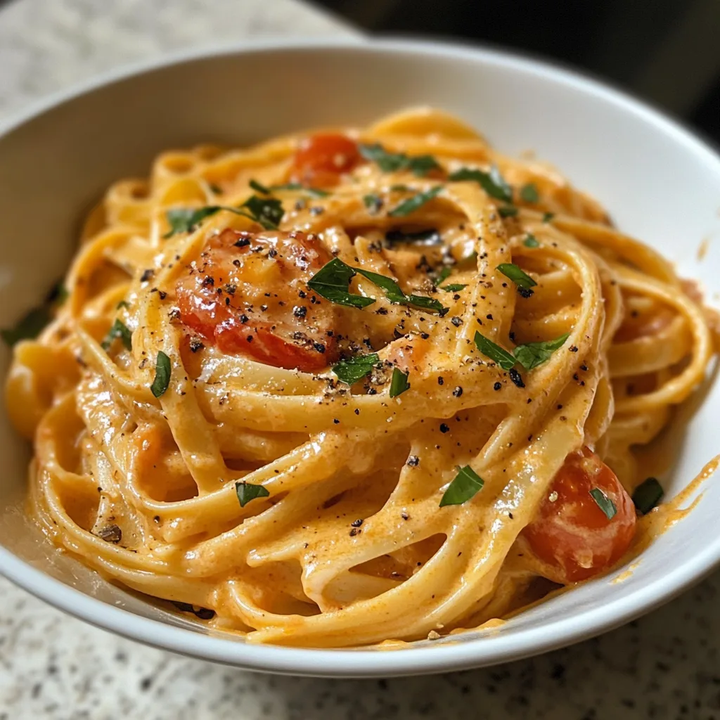 Creamy Tomato Garlic Pasta