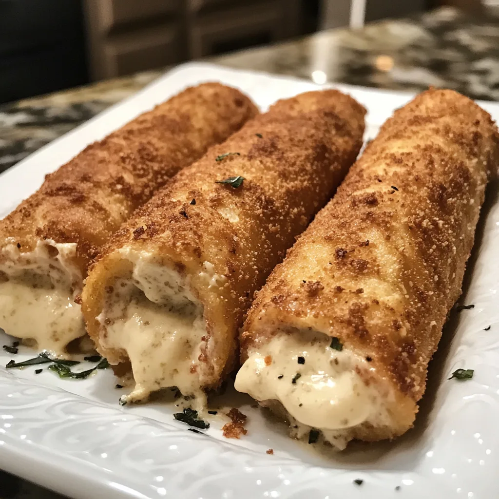Easy Italian Cream Stuffed Cannoncini