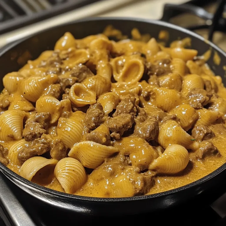 Creamy Beef and Shells