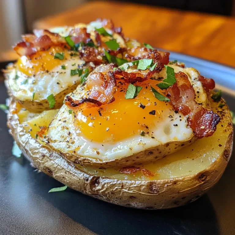 Double Baked Bacon Egg Potatoes