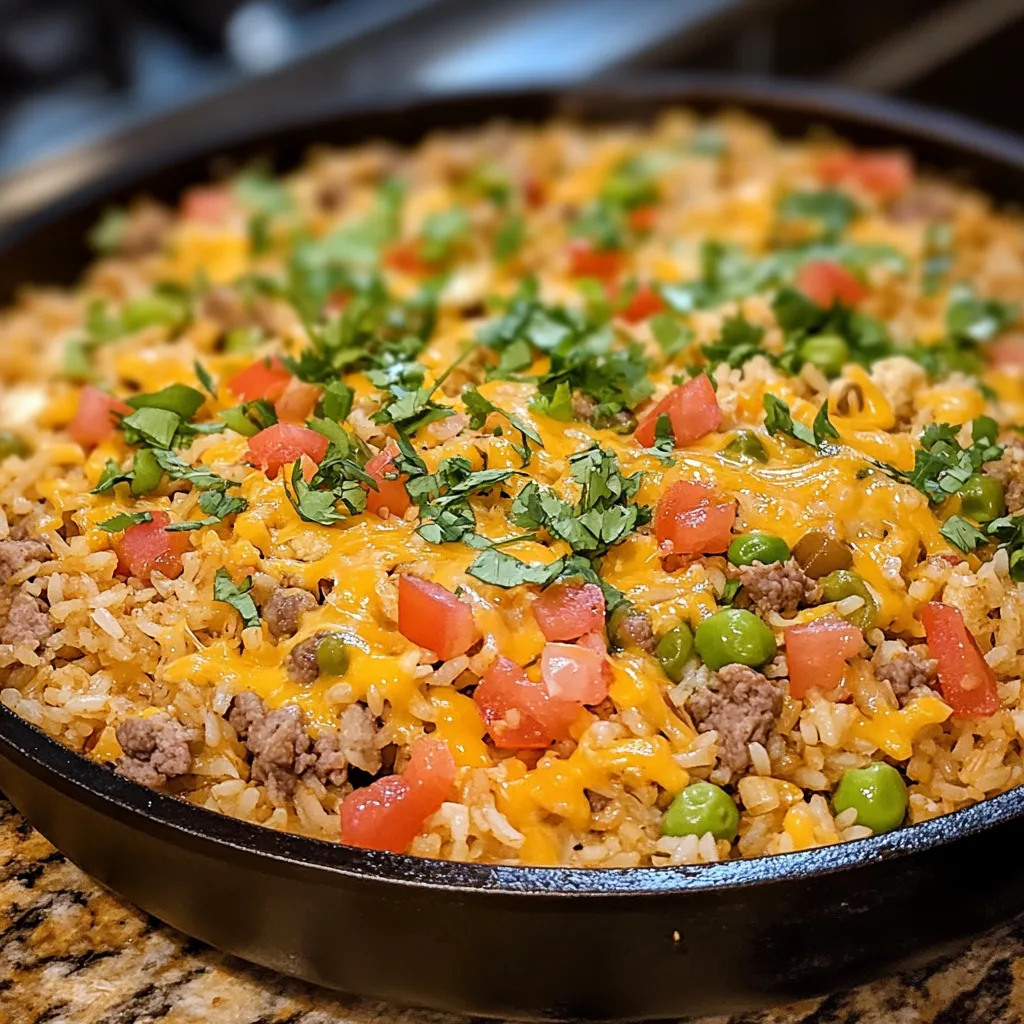 Cheesy Taco Rice Skillet