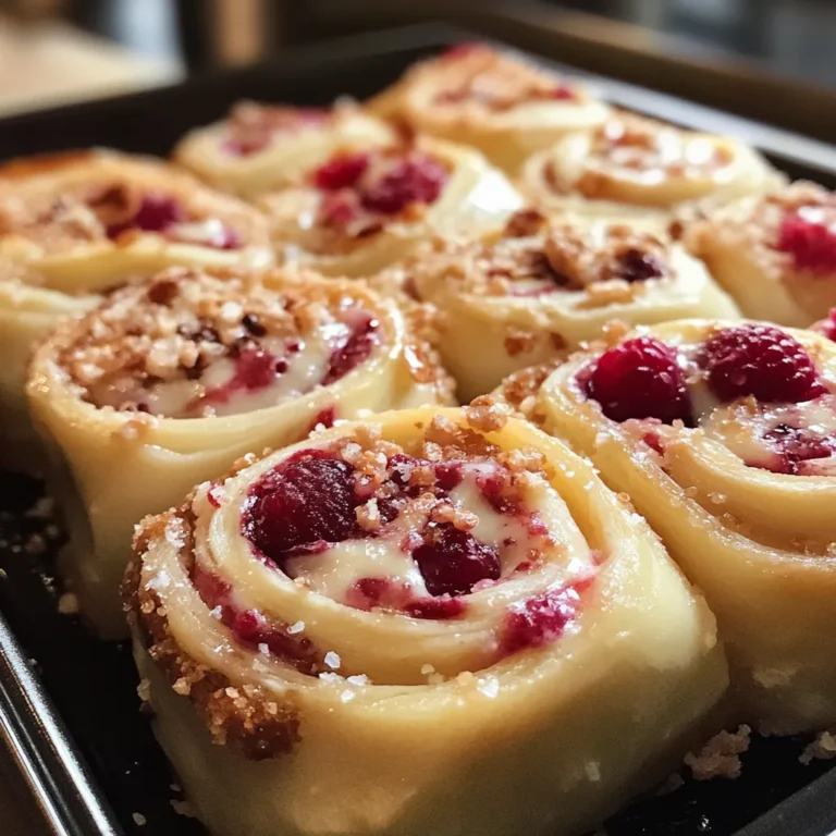 White Chocolate Raspberry Rolls