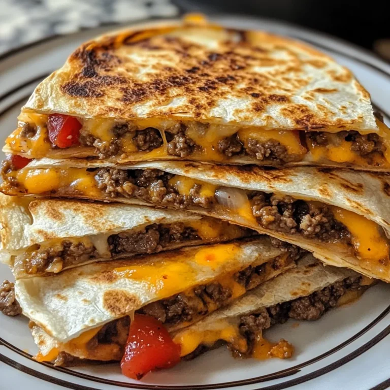 Cheesy Ground Beef Quesadillas